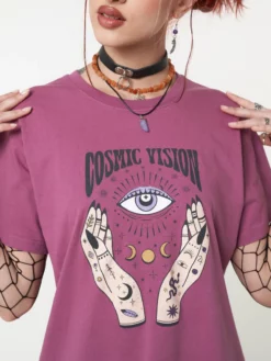 Minga London Cosmic Vision Washed Orchid T-Shirt Most Wanted