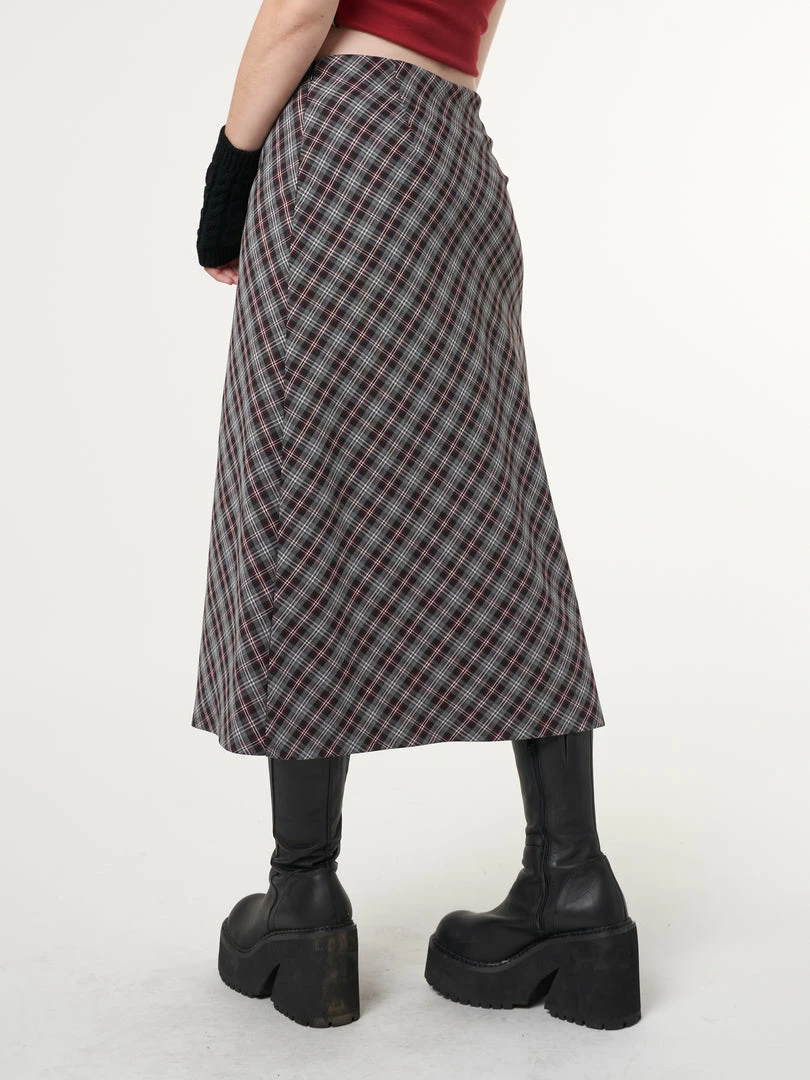 Minga London Courtney Plaid Midi Skirt Clothing