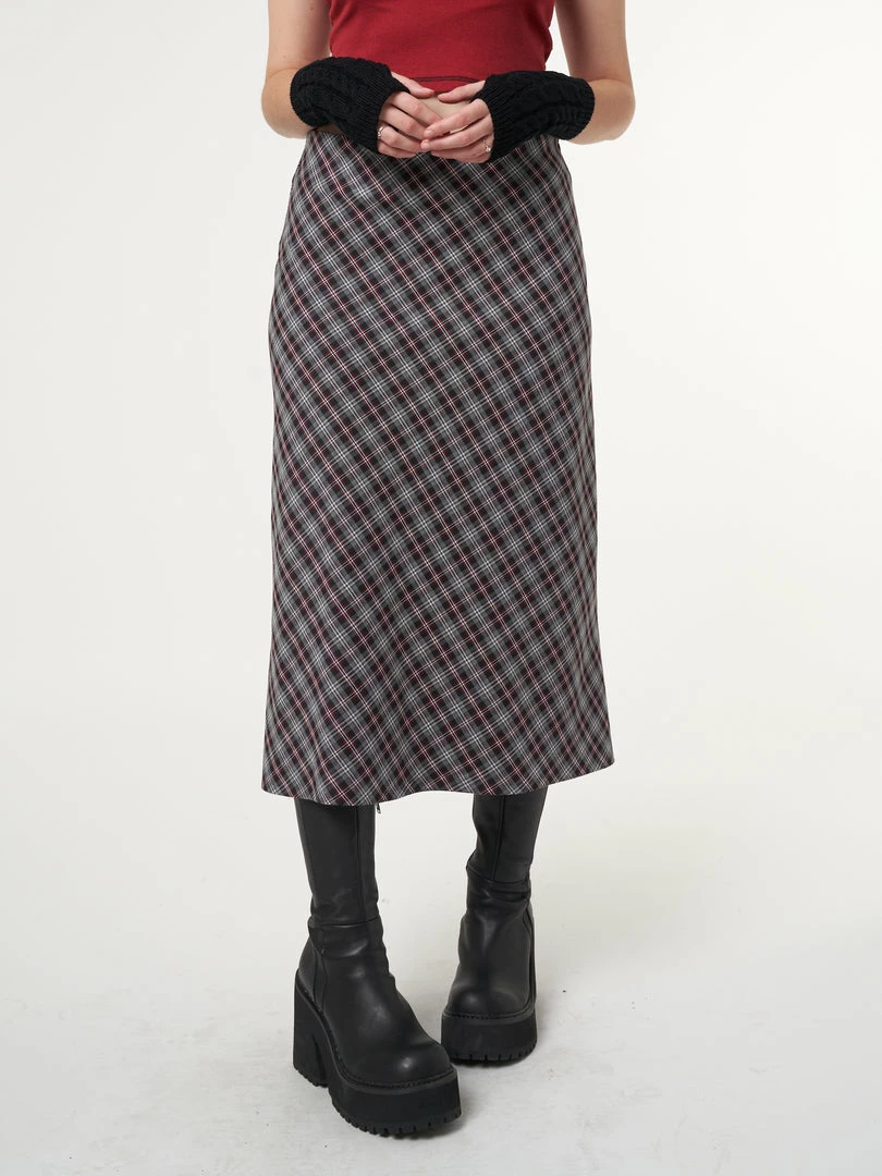 Minga London Courtney Plaid Midi Skirt Clothing