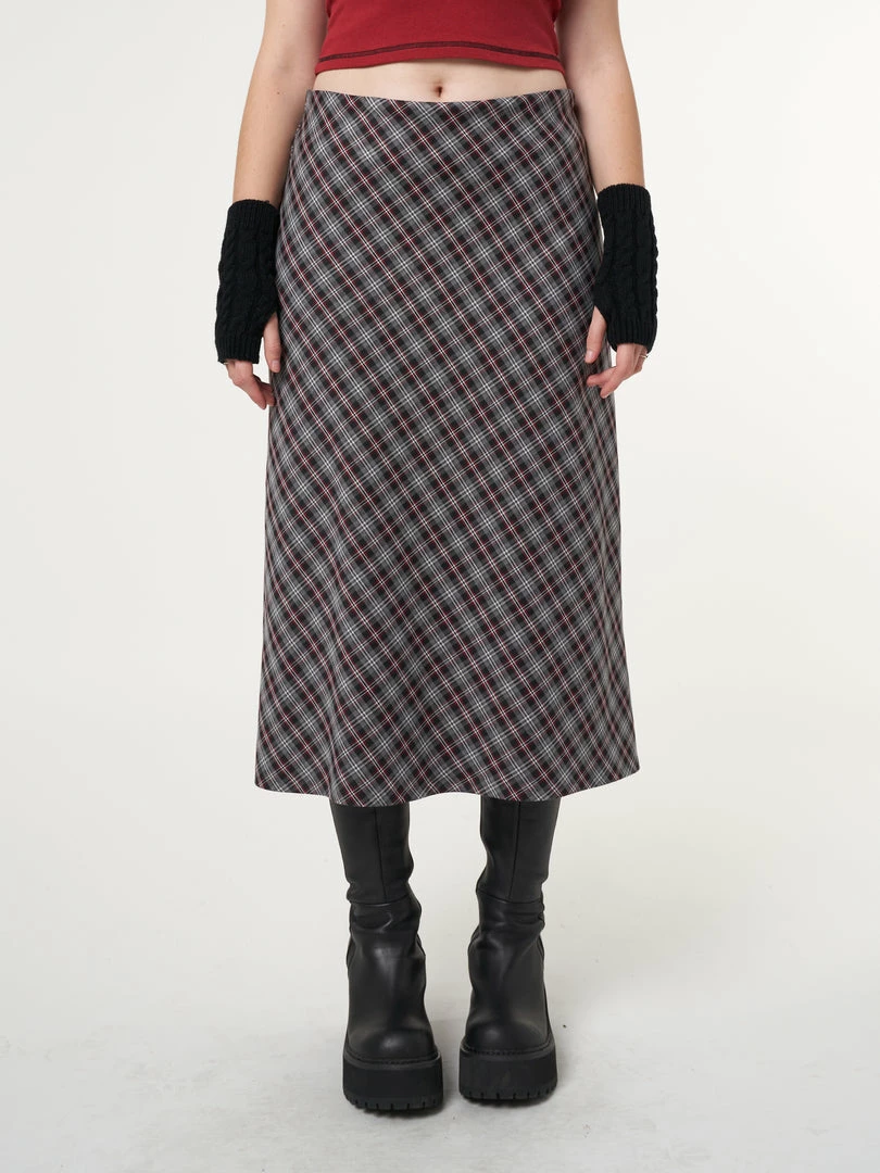 Minga London Courtney Plaid Midi Skirt Clothing