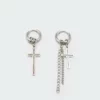 Minga London Cross Your Mind Drop Earrings
