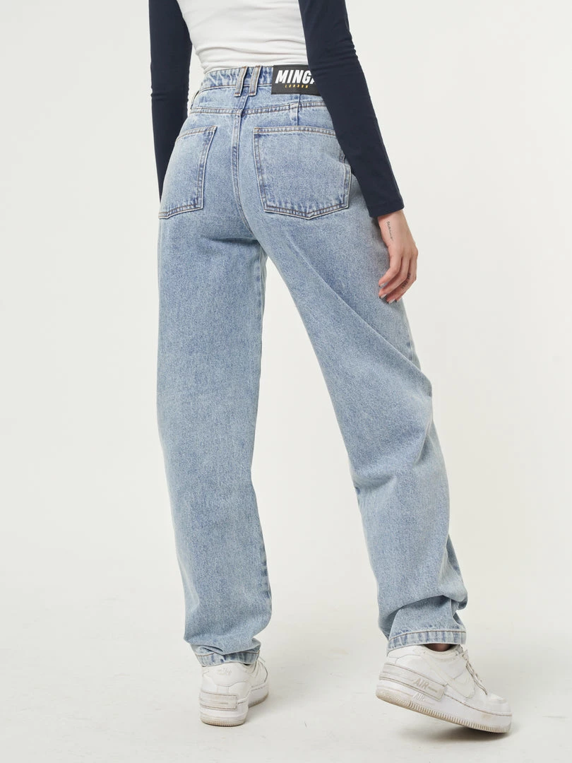 Minga London Denim Dad Jeans In Light Blue