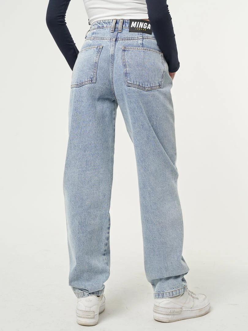 Minga London Denim Dad Jeans In Light Blue