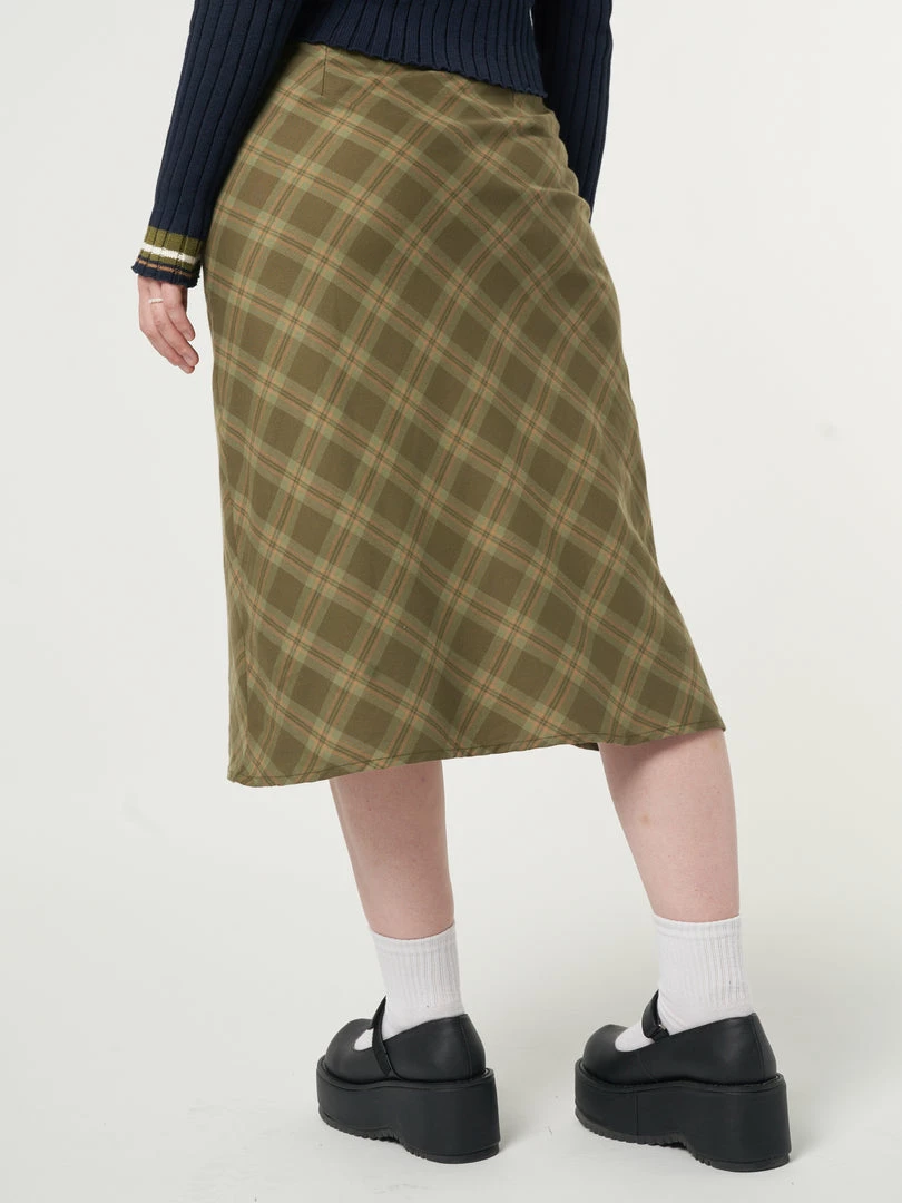 Minga London Dora Plaid Midi Skirt Most Wanted