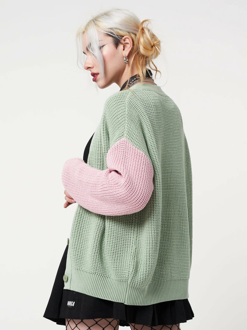 Minga London Dreamy Contrast Knitted Cardigan