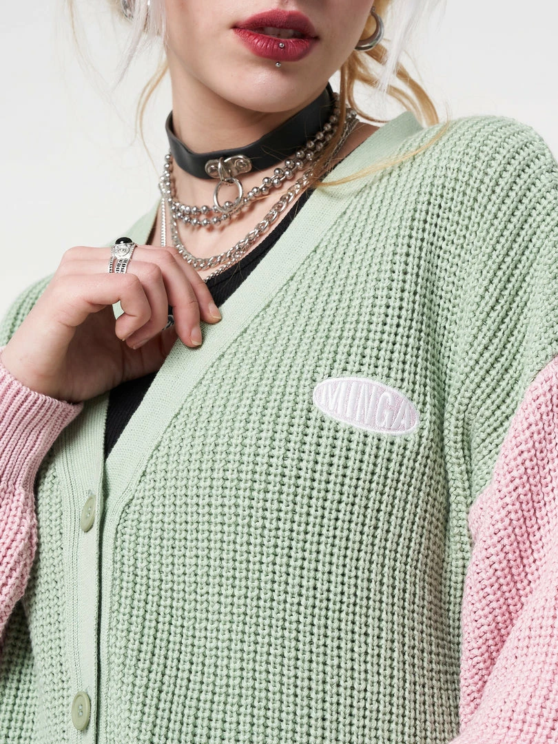 Minga London Dreamy Contrast Knitted Cardigan