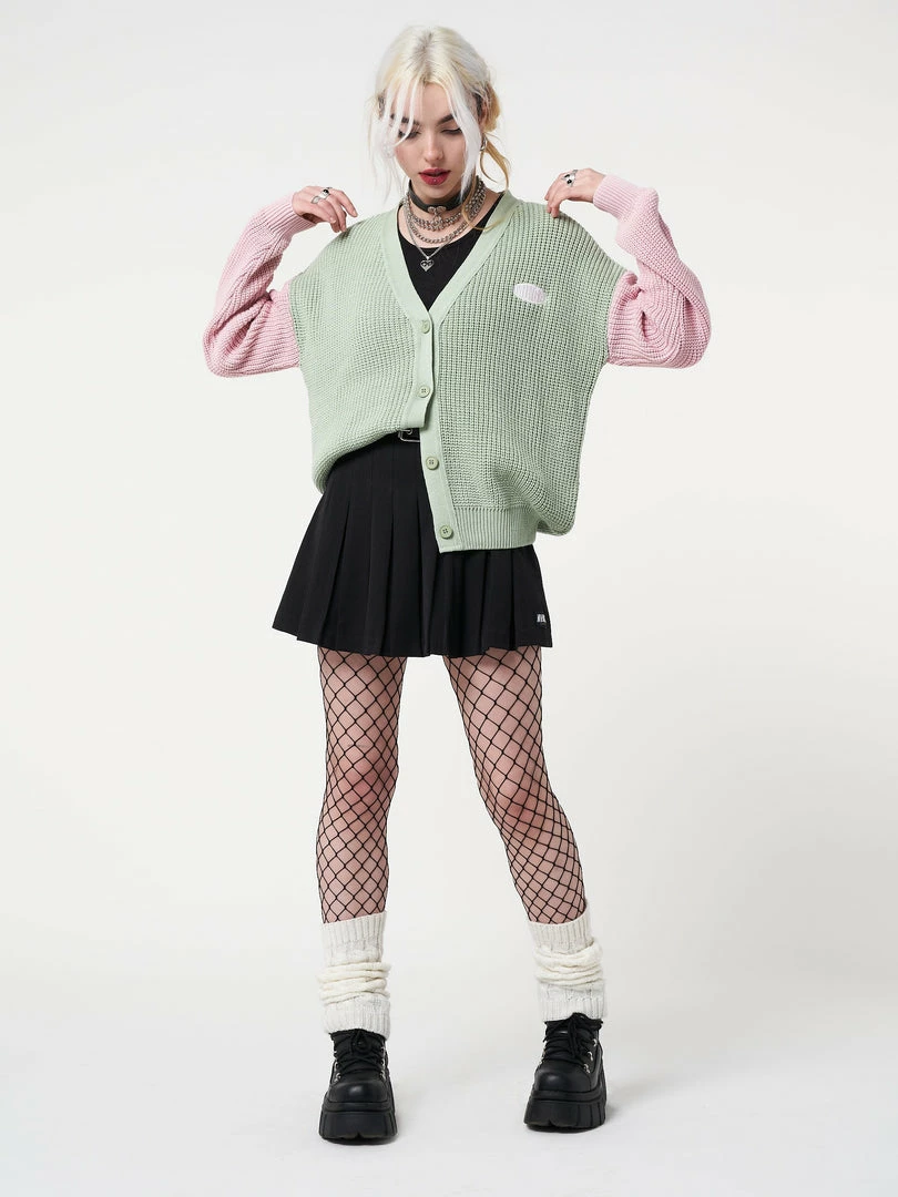 Minga London Dreamy Contrast Knitted Cardigan