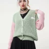 Minga London Dreamy Contrast Knitted Cardigan