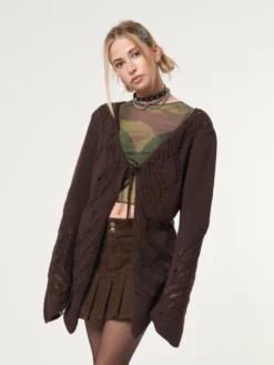 Minga London Clothing Fairy Asymmetric Tie Front Cardigan