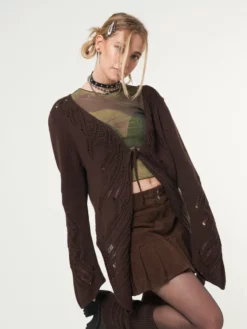 Minga London Clothing Fairy Asymmetric Tie Front Cardigan