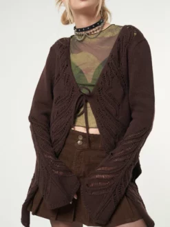 Minga London Clothing Fairy Asymmetric Tie Front Cardigan