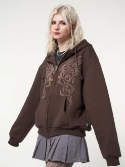 Minga London Most Wanted Fairy Wings Zip Up Hoodie Jacket