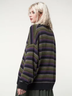 Minga London Faye Striped Knit Cardigan Most Wanted