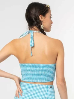 Minga London Flora Gingham Crop Top