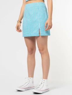 Minga London Flora Gingham Mini Skirt Clothing