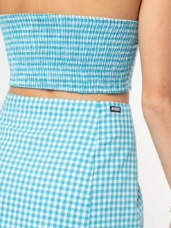 Minga London Flora Gingham Mini Skirt Clothing