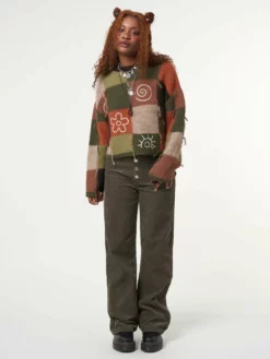 Minga London Forest Green Corduroy Straight Leg Pants Clothing