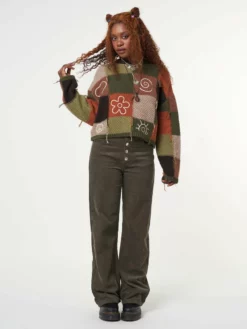 Minga London Free Spirit Patchwork Embroidered Jumper