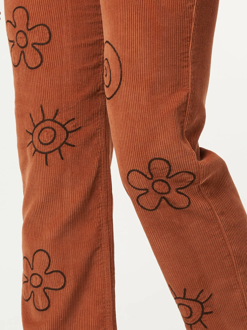 Minga London Clothing Free Spirit Embroidered Corduroy Pants