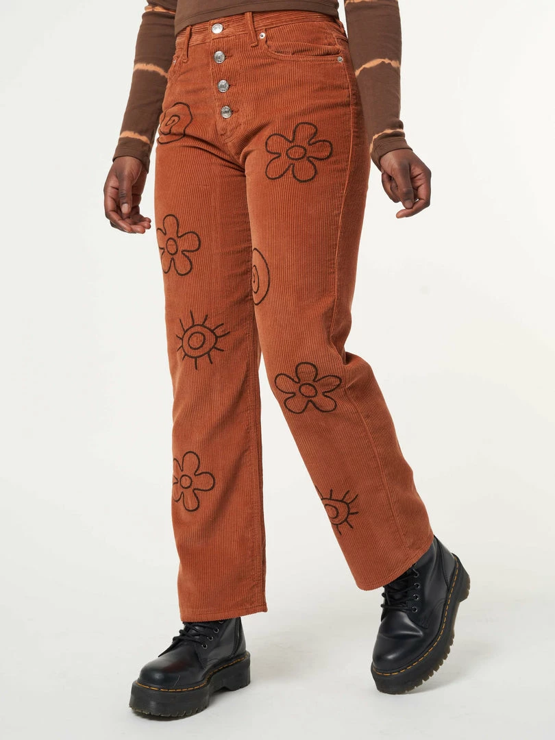 Minga London Clothing Free Spirit Embroidered Corduroy Pants