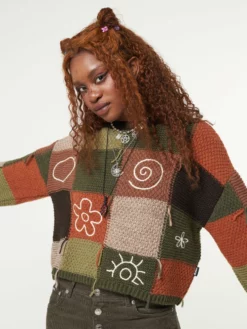 Minga London Free Spirit Patchwork Embroidered Jumper