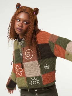 Minga London Free Spirit Patchwork Embroidered Jumper