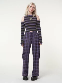 Minga London Harlow Plaid Utility Pants Clothing
