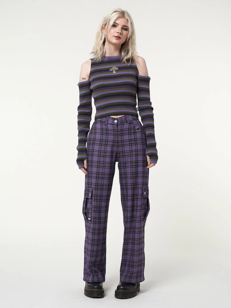 Minga London Harlow Plaid Utility Pants Clothing