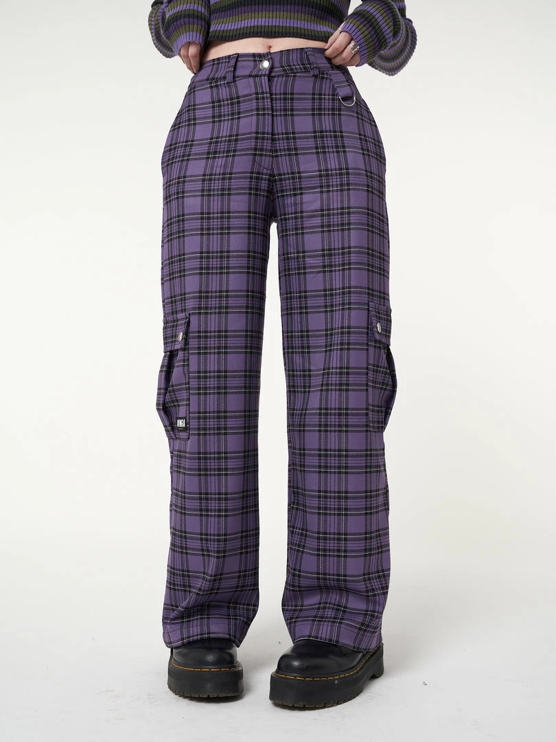 Minga London Harlow Plaid Utility Pants Clothing