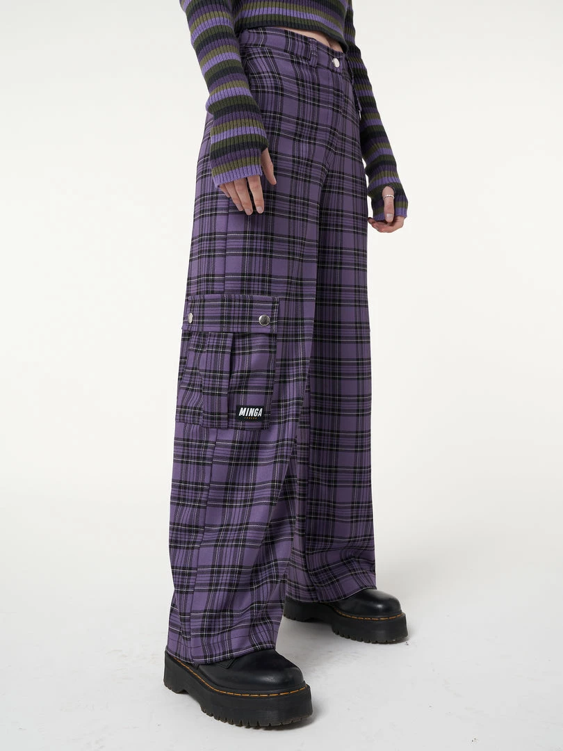 Minga London Harlow Plaid Utility Pants Clothing