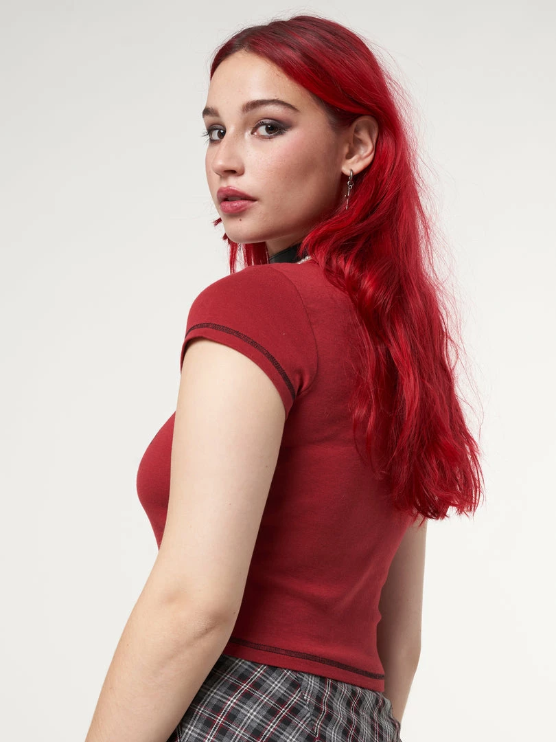 Minga London I See You Eye Graphic Crop Tee