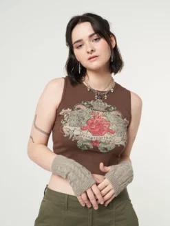 Minga London Imaginarium Diamante Vest Top