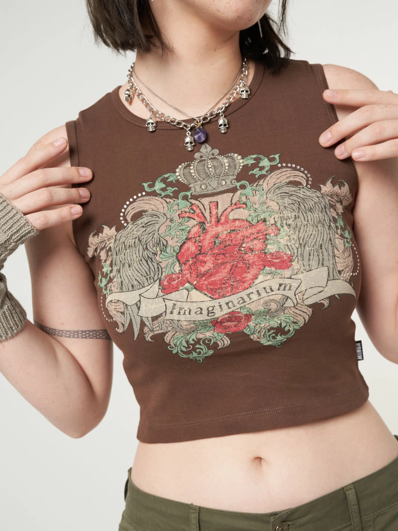 Minga London Imaginarium Diamante Vest Top