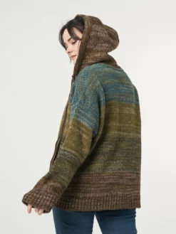 Minga London Iris Zip Up Hood Knit Cardigan