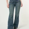 Minga London Jade Overdye Front Pocket Flare Jeans Most Wanted