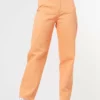 Minga London Juicy Orange Denim Mom Jeans Clothing