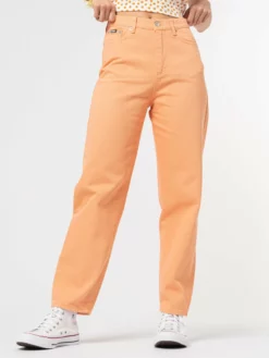 Minga London Juicy Orange Denim Mom Jeans Clothing