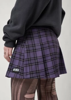 Minga London Clothing Lana Plaid Pleated Mini Skirt