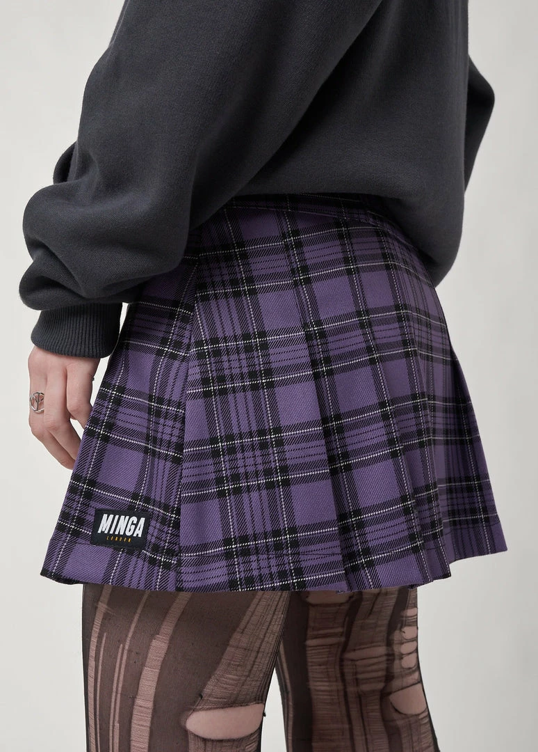 Minga London Clothing Lana Plaid Pleated Mini Skirt