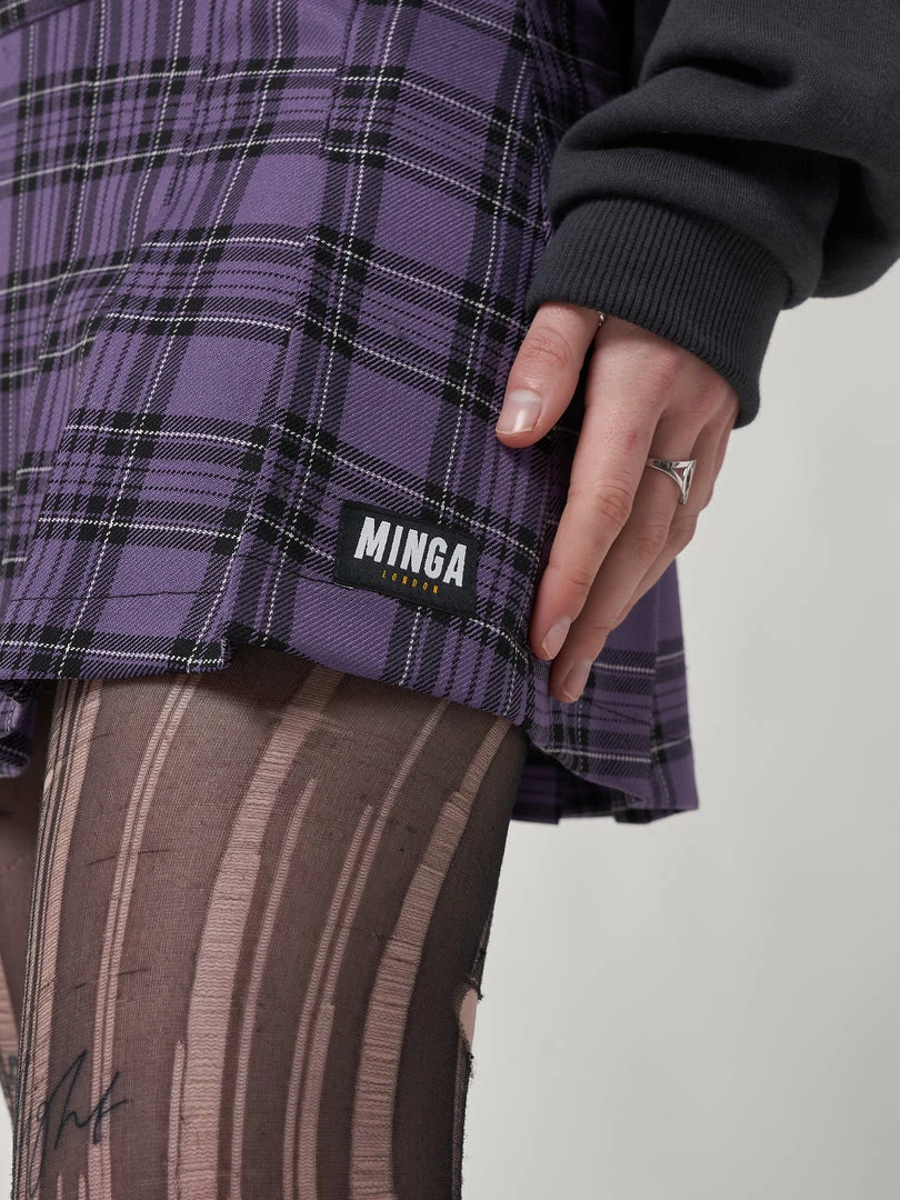 Minga London Clothing Lana Plaid Pleated Mini Skirt