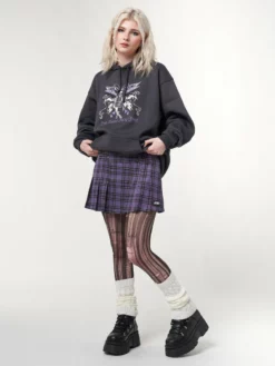 Minga London Clothing Lana Plaid Pleated Mini Skirt