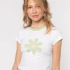 Minga London Clothing La Fleur Verte Crop Tee
