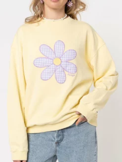Minga London Clothing Daisy Gingham Yellow Sweater