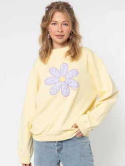 Minga London Clothing Daisy Gingham Yellow Sweater