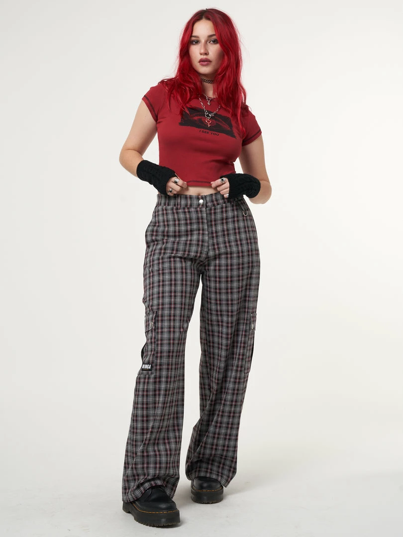 Minga London Margo Plaid Utility Pants Most Wanted