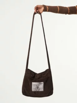 Minga London Most Wanted Melody Crochet Corduroy Crossbody Bag