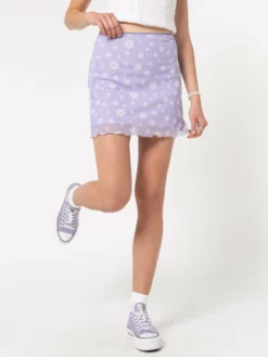 Minga London Clothing Flower Girl Lilac Mini Skirt
