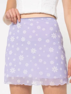 Minga London Clothing Flower Girl Lilac Mini Skirt
