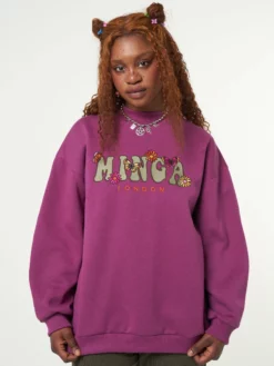 Minga London Minga Flowers & Butterflies High Neck Sweater