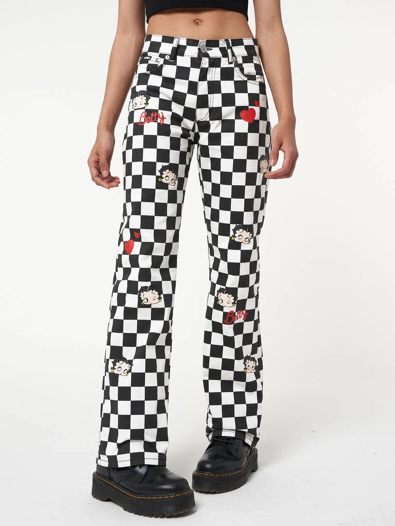 Minga London Clothing Minga X Betty Boop Check Jeans